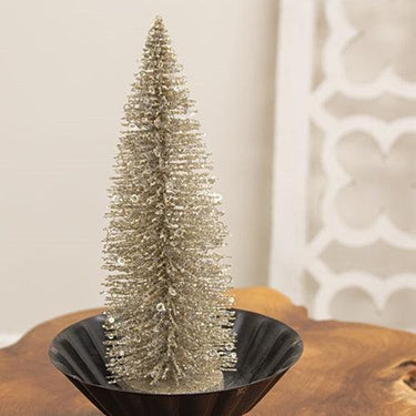 Silver Sparkle Bottle Brush Tree 12 - The Fox Decor